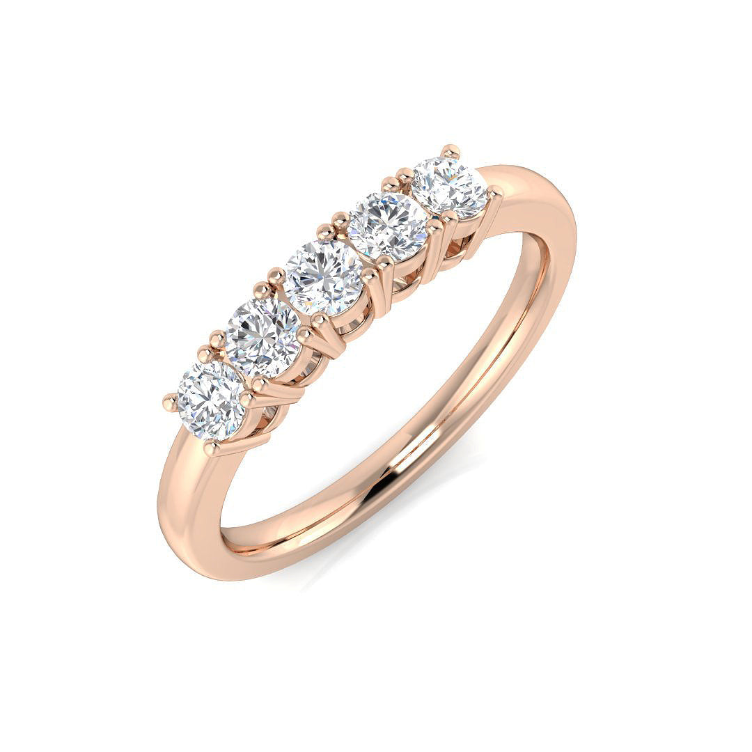 Five Stone Diamond Ring 0.23ct–0.98ct – SR3557 – 18k Rose Gold