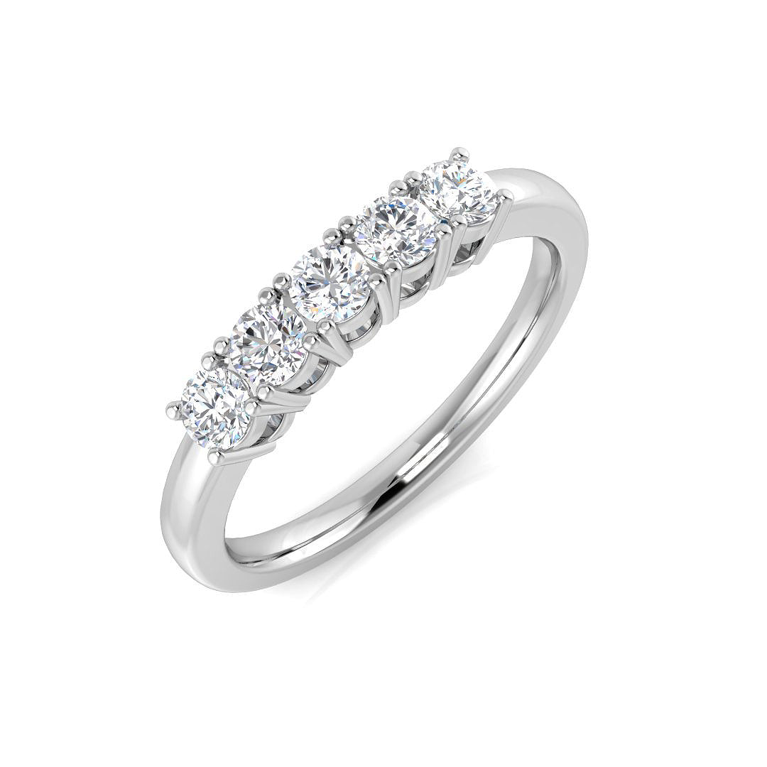 Five Stone Diamond Ring 0.23ct–0.98ct – SR3557 – 18k White Gold