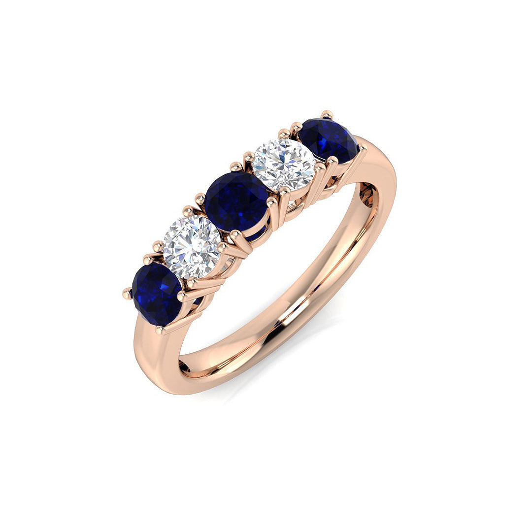Five Stone Diamond Ring 1.0ct–1.07ct – BJR0144~BS – 18k Rose Gold