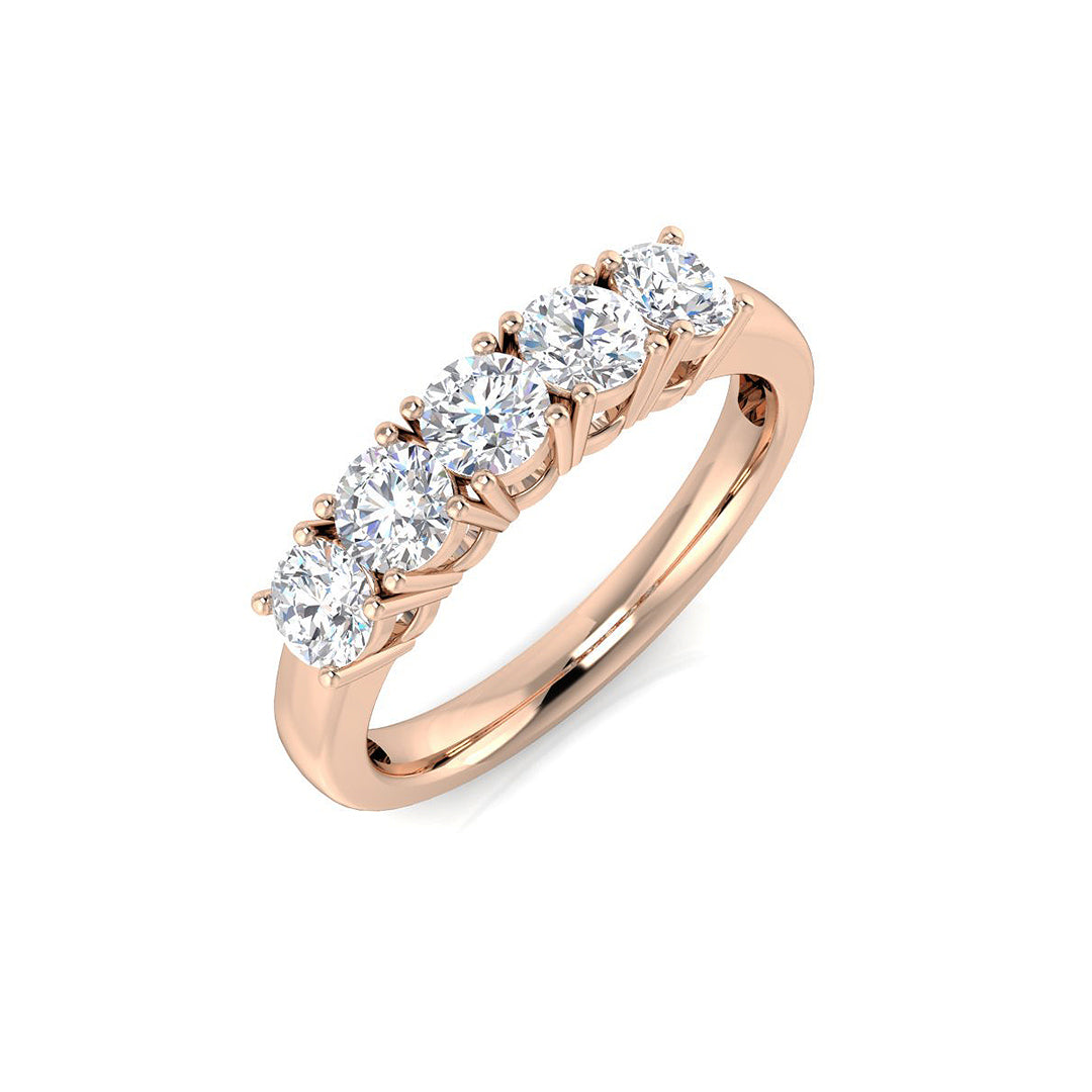 Five Stone Diamond Ring 0.23ct–0.98ct – SR3557 – 18k Rose Gold