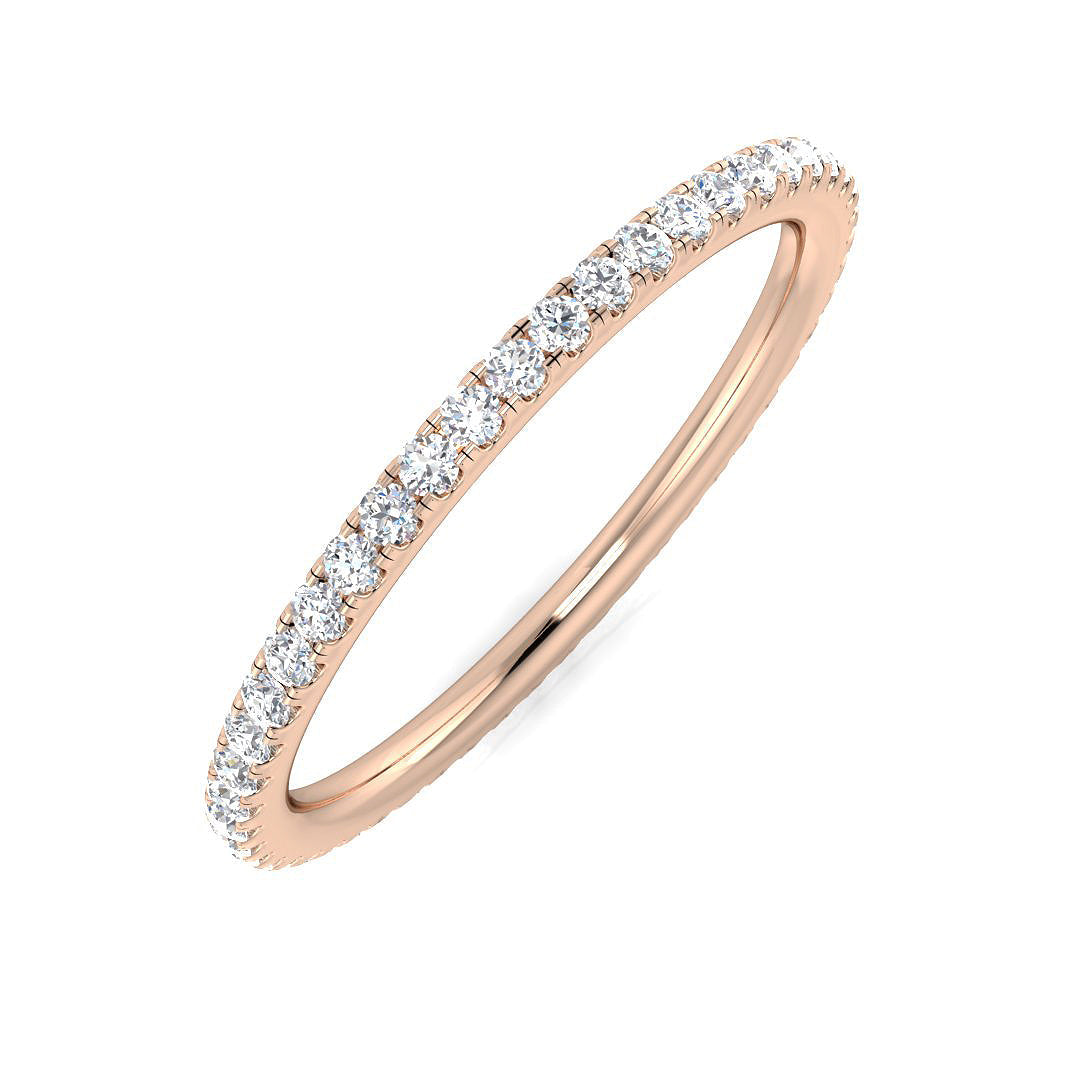 Full Eternity Diamond Ring 0.2ct–4.15ct – SR512 – 18k Rose Gold