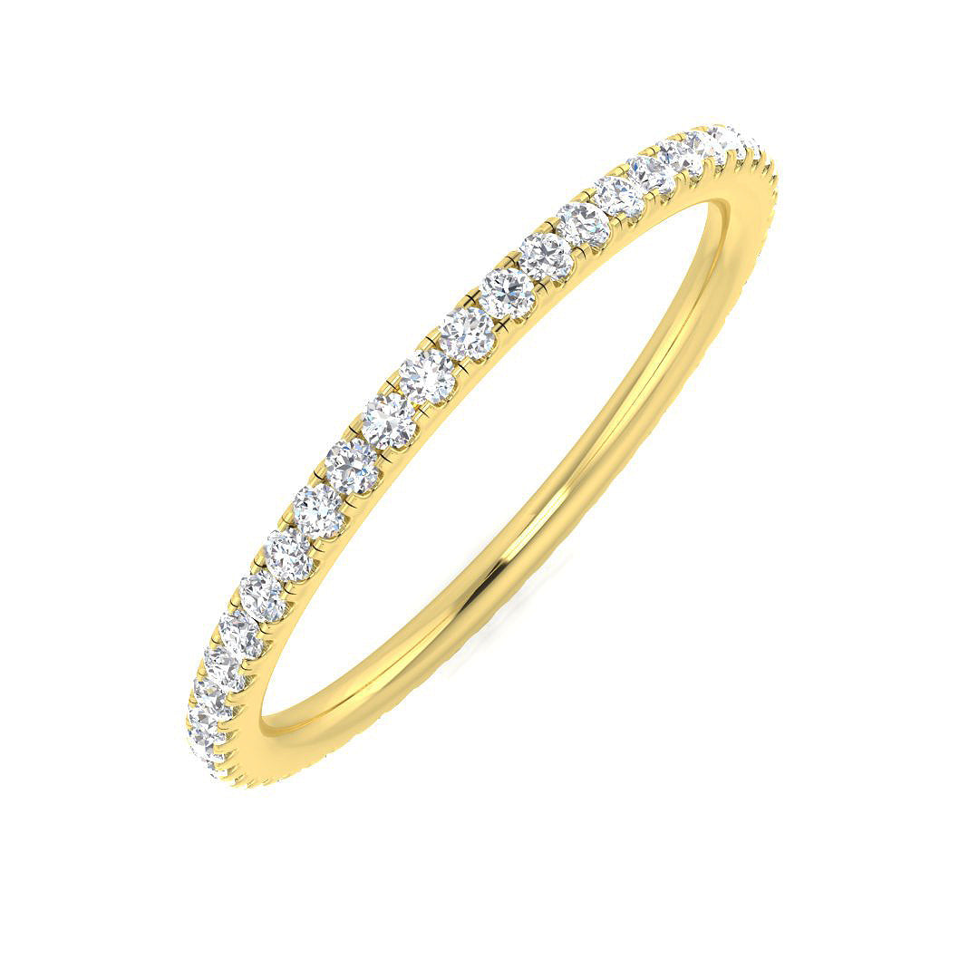 Full Eternity Diamond Ring 0.2ct–4.15ct – SR512 – 18k Yellow Gold