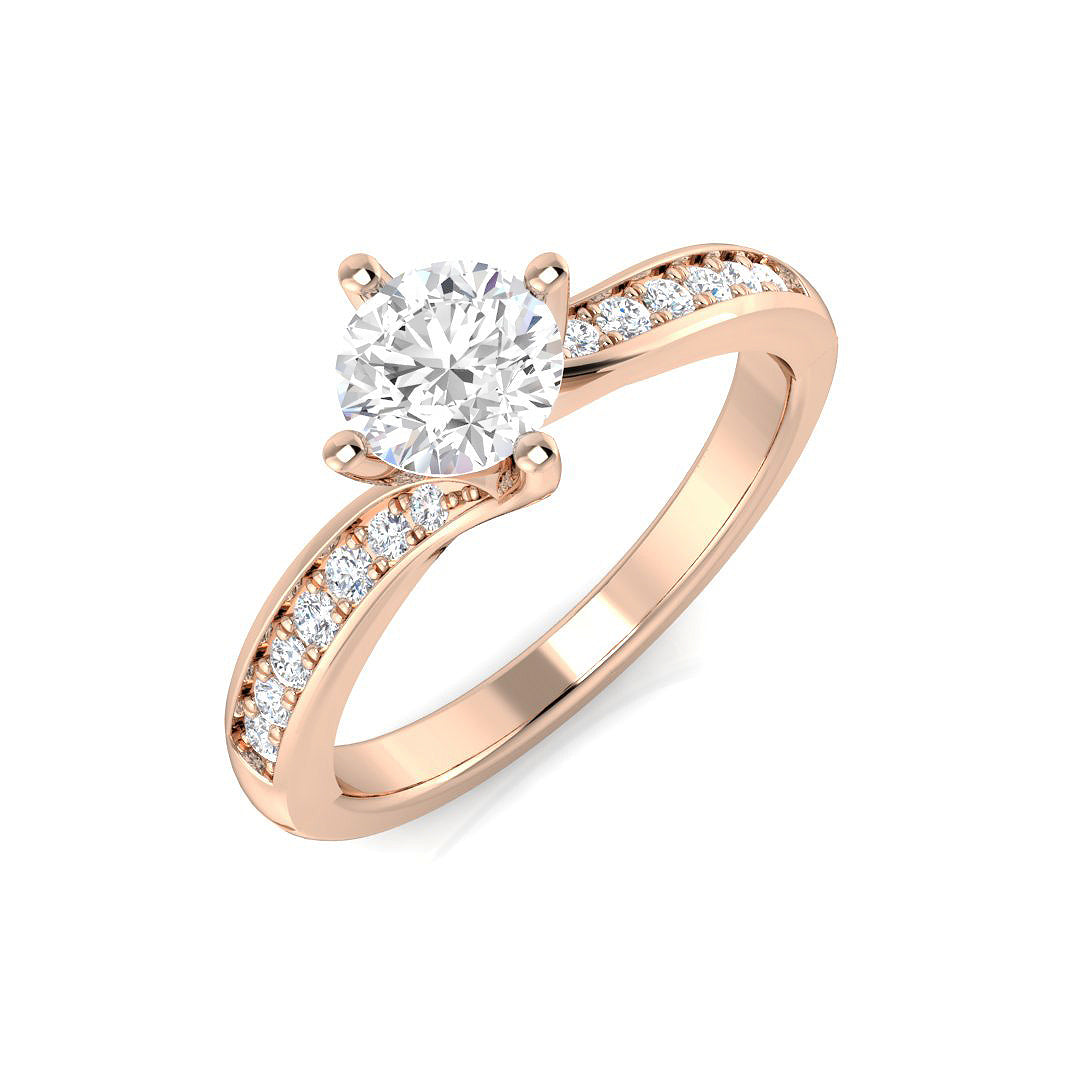 Engagement Diamond Ring 0.83ct – BJR0156 – 18k Rose Gold