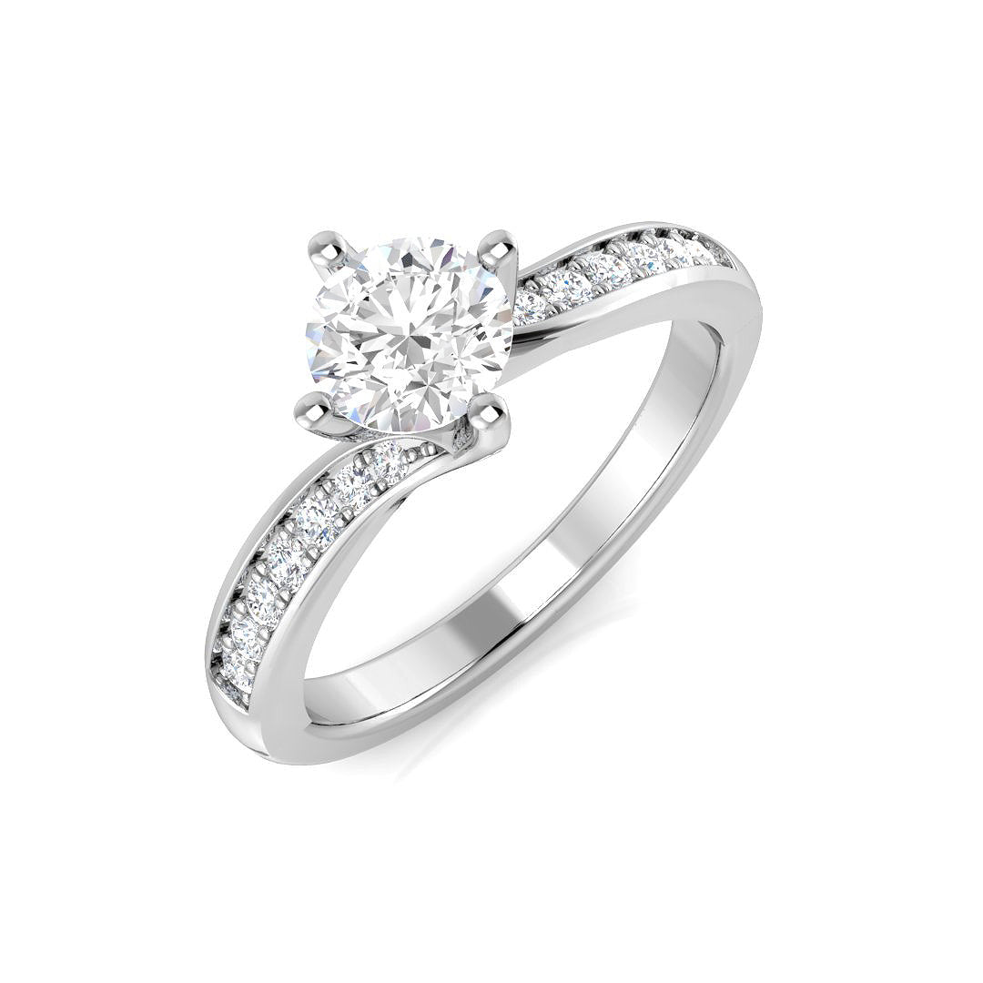 Engagement Diamond Ring 0.83ct – BJR0156 – 18k White Gold