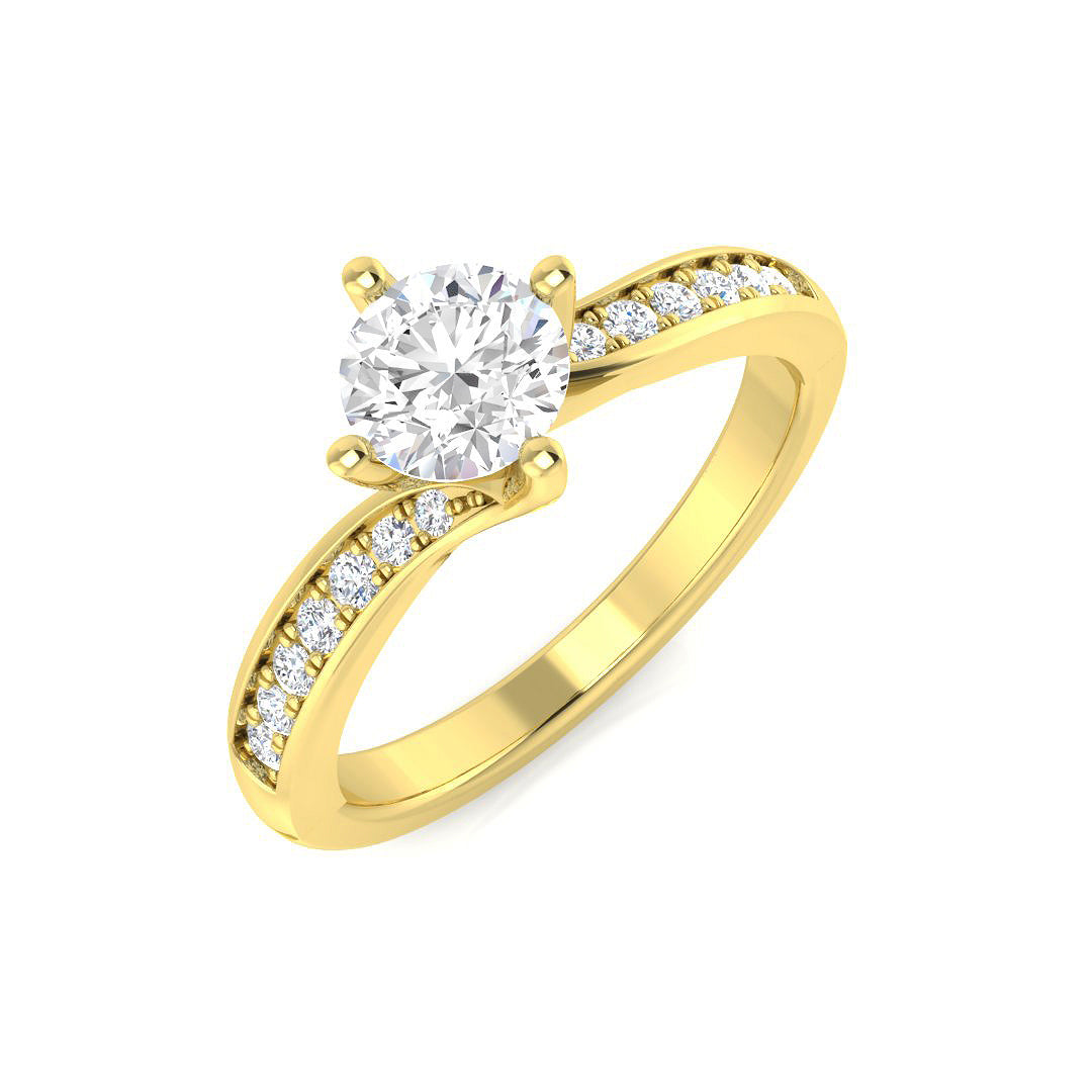Engagement Diamond Ring 0.83ct – BJR0156 – 18k Yellow Gold