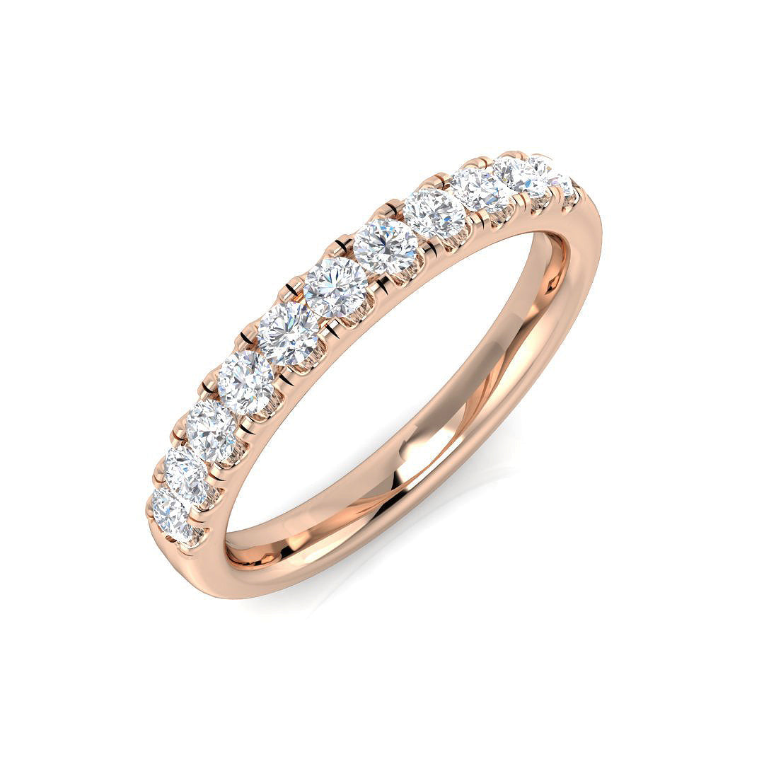 Half Eternity Diamond Ring 0.14ct–2.18ct – SR4962 – 18k Rose Gold