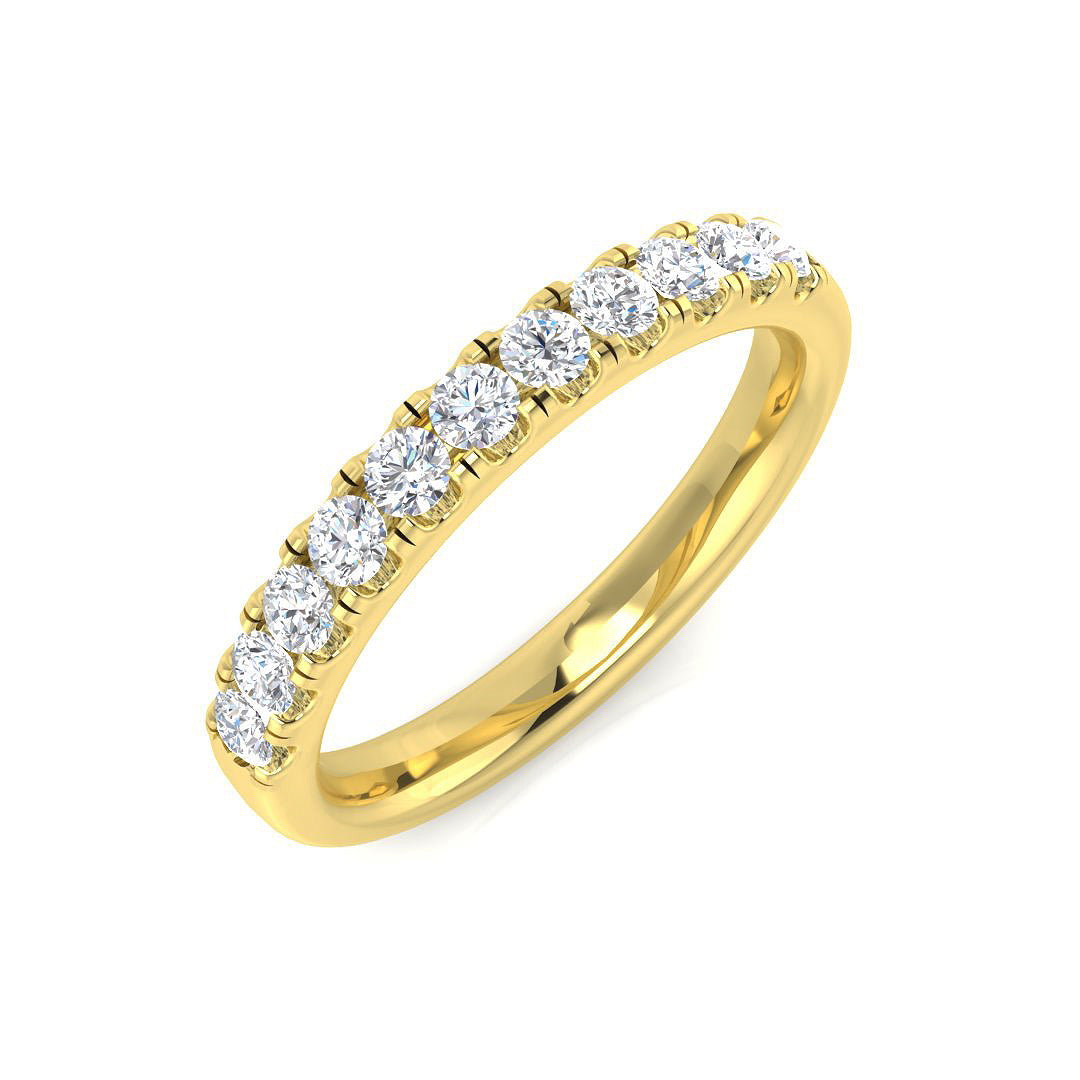 Half Eternity Diamond Ring 0.14ct–2.18ct – SR4962 – 18k Yellow Gold