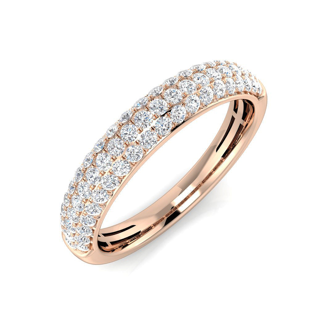 Half Eternity Diamond Ring 0.34ct–0.55ct – BJR0201 – 18k Rose Gold