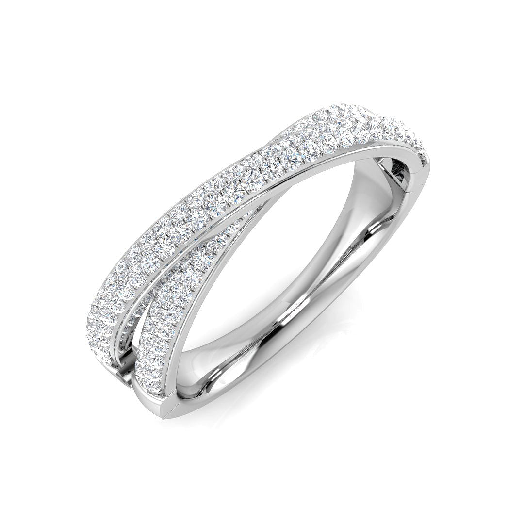 Pave Diamond Ring 0.39ct–0.56ct – SR1452 – 18k White Gold
