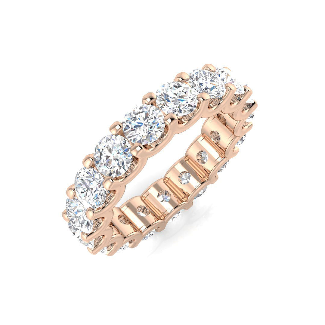 Full Eternity Diamond Ring 1.0ct–4.12ct – SR1258 – 18k Rose Gold