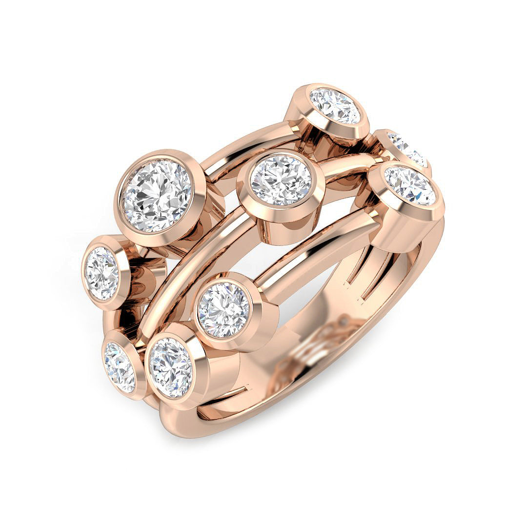 Bubble Diamond Ring 1.43ct – BJR0265 – 18k Rose Gold