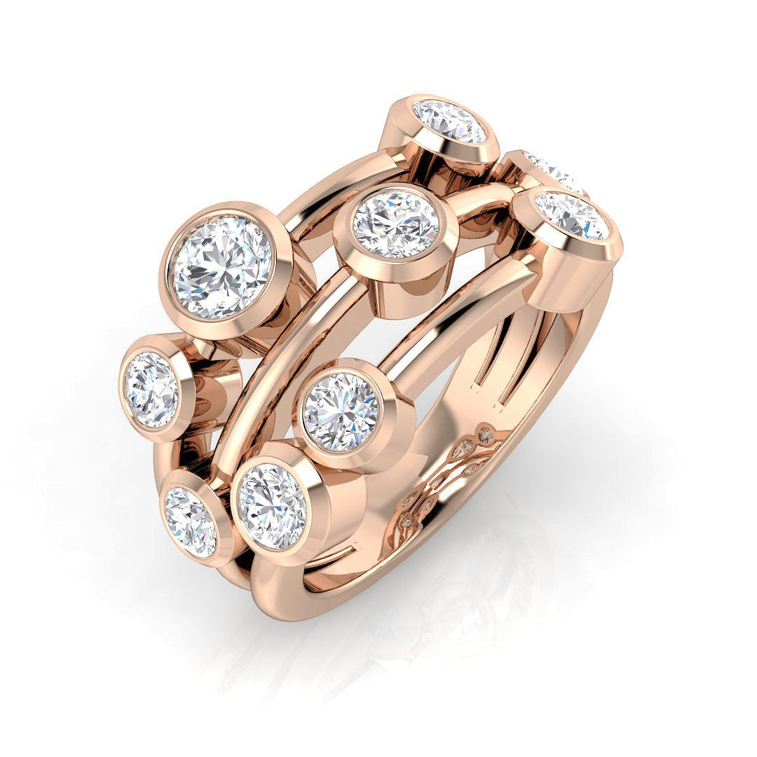 Bubble Diamond Ring 1.43ct – BJR0265 – 18k Rose Gold