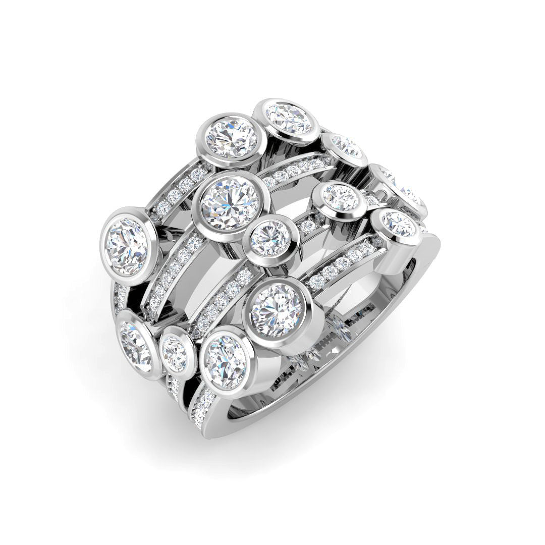 Bubble Diamond Ring 0.73ct–2.25ct – BJR0266 – 18k White Gold