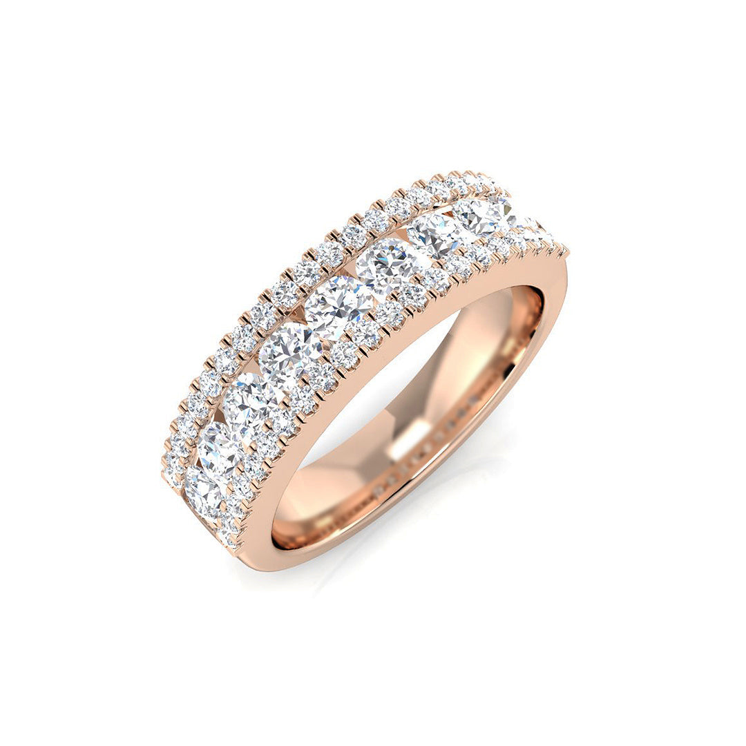 Half Eternity Diamond Ring 0.97ct–2.1ct – BJR0269 – 18k Rose Gold