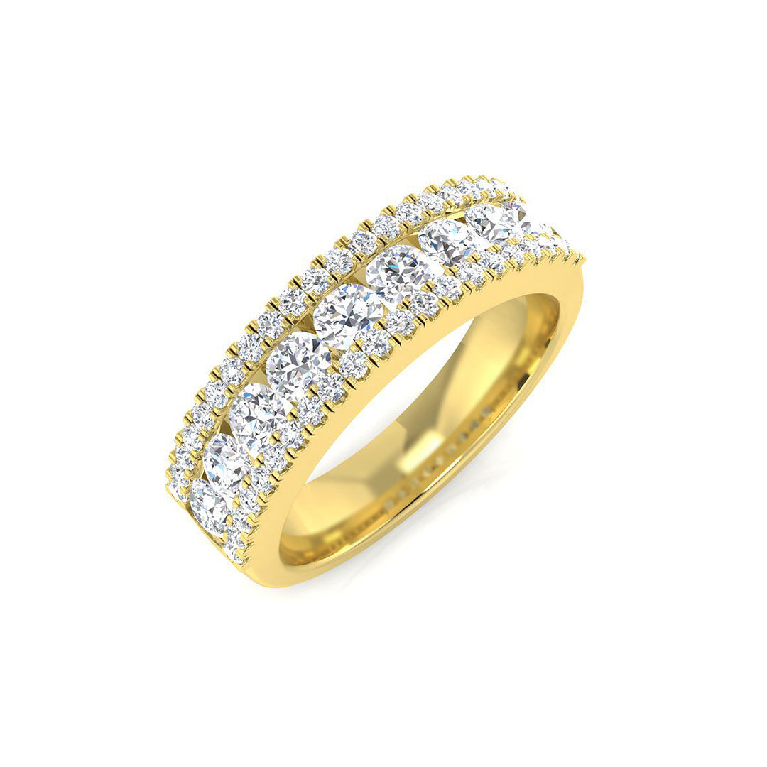 Half Eternity Diamond Ring 0.97ct–2.1ct – BJR0269 – 18k Yellow Gold