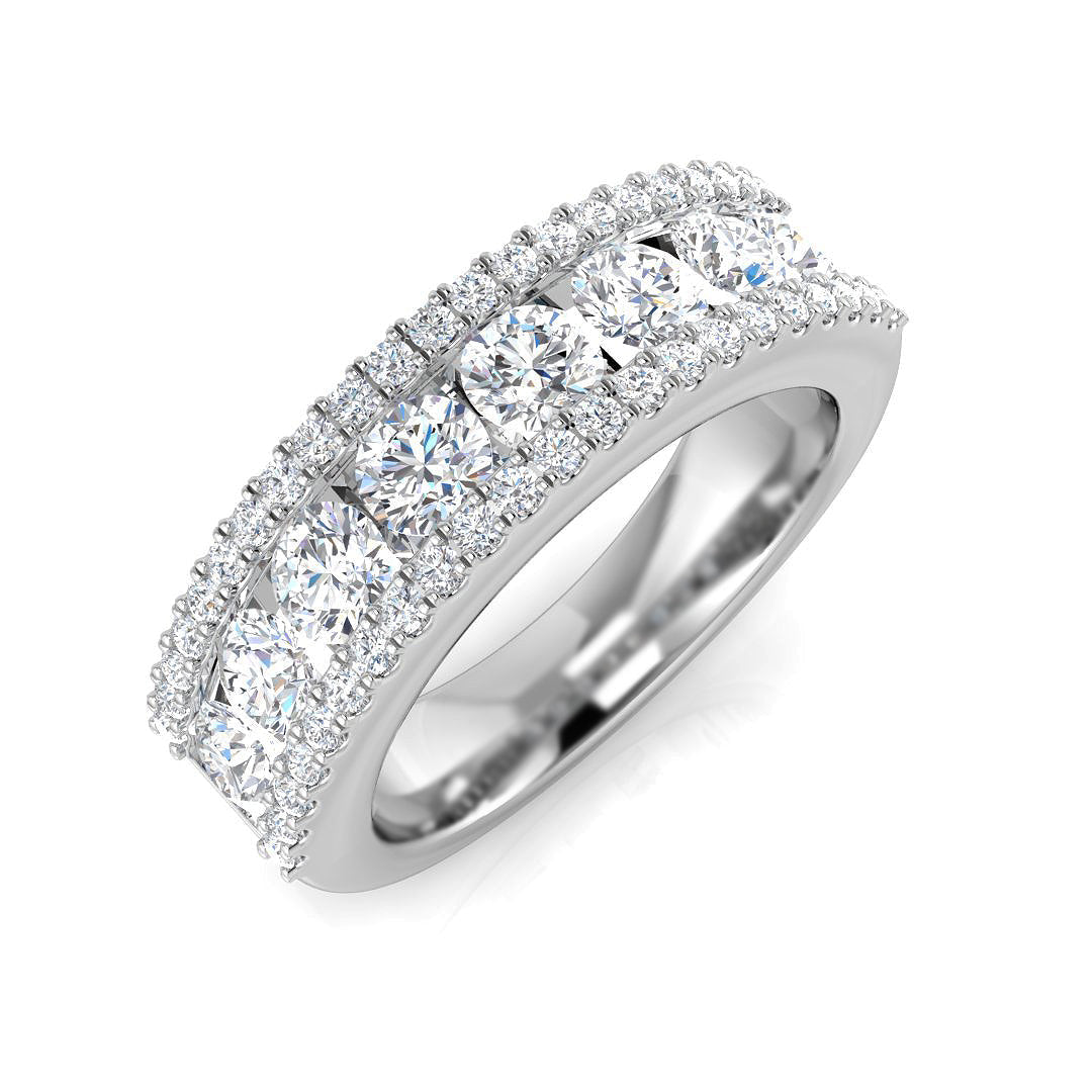 Pave Diamond Ring 1.51ct – BJR0270 – 18k White Gold