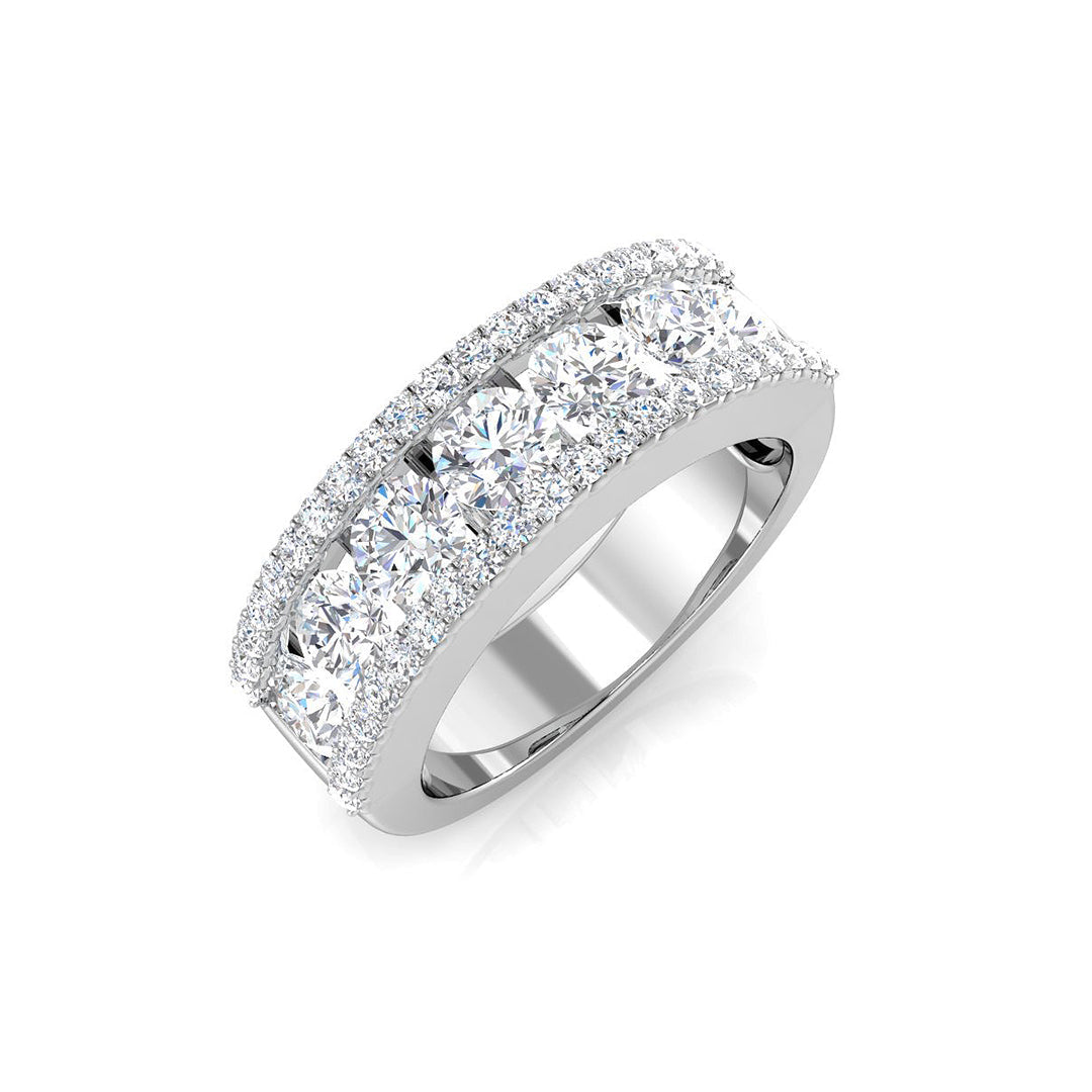 Half Eternity Diamond Ring 0.97ct–2.1ct – BJR0269 – 18k White Gold