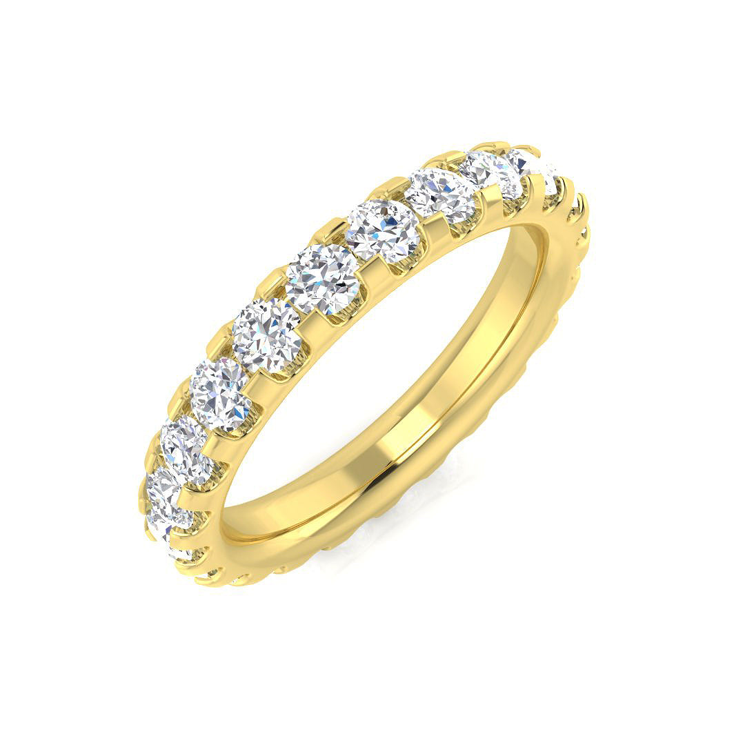 Full Eternity Diamond Ring 0.2ct–4.15ct – SR512 – 18k Yellow Gold