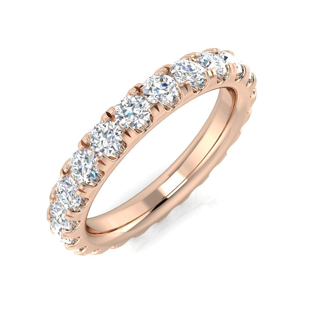 Full Eternity Diamond Ring 0.2ct–4.15ct – SR512 – 18k Rose Gold