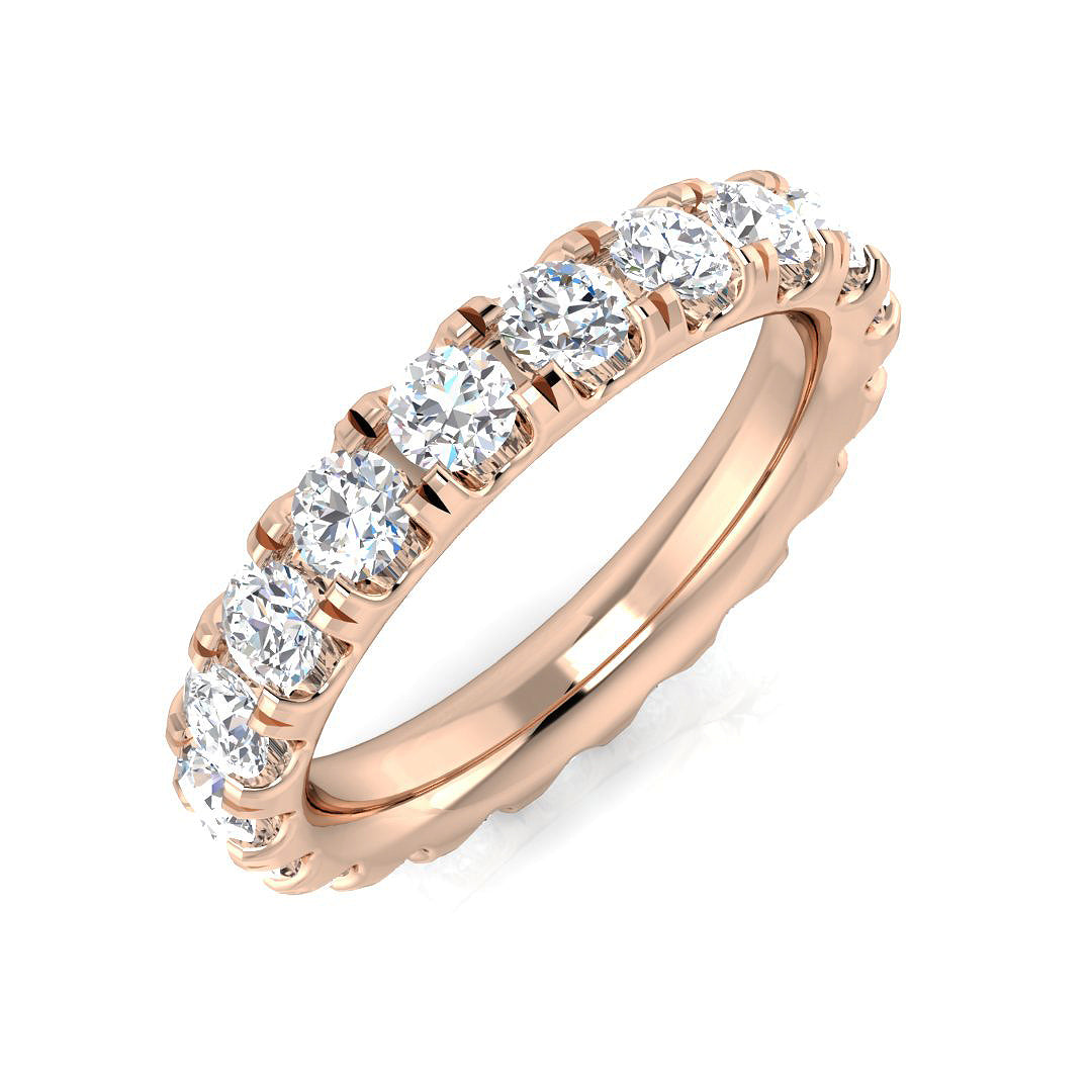 Full Eternity Diamond Ring 0.2ct–4.15ct – SR512 – 18k Rose Gold