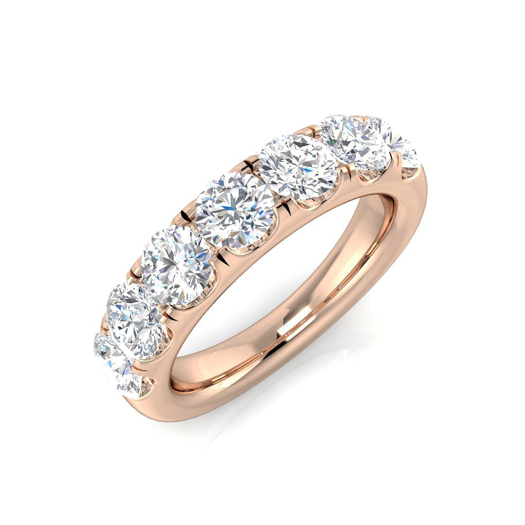 Half Eternity Diamond Ring 0.14ct–2.18ct – SR4962 – 18k Rose Gold