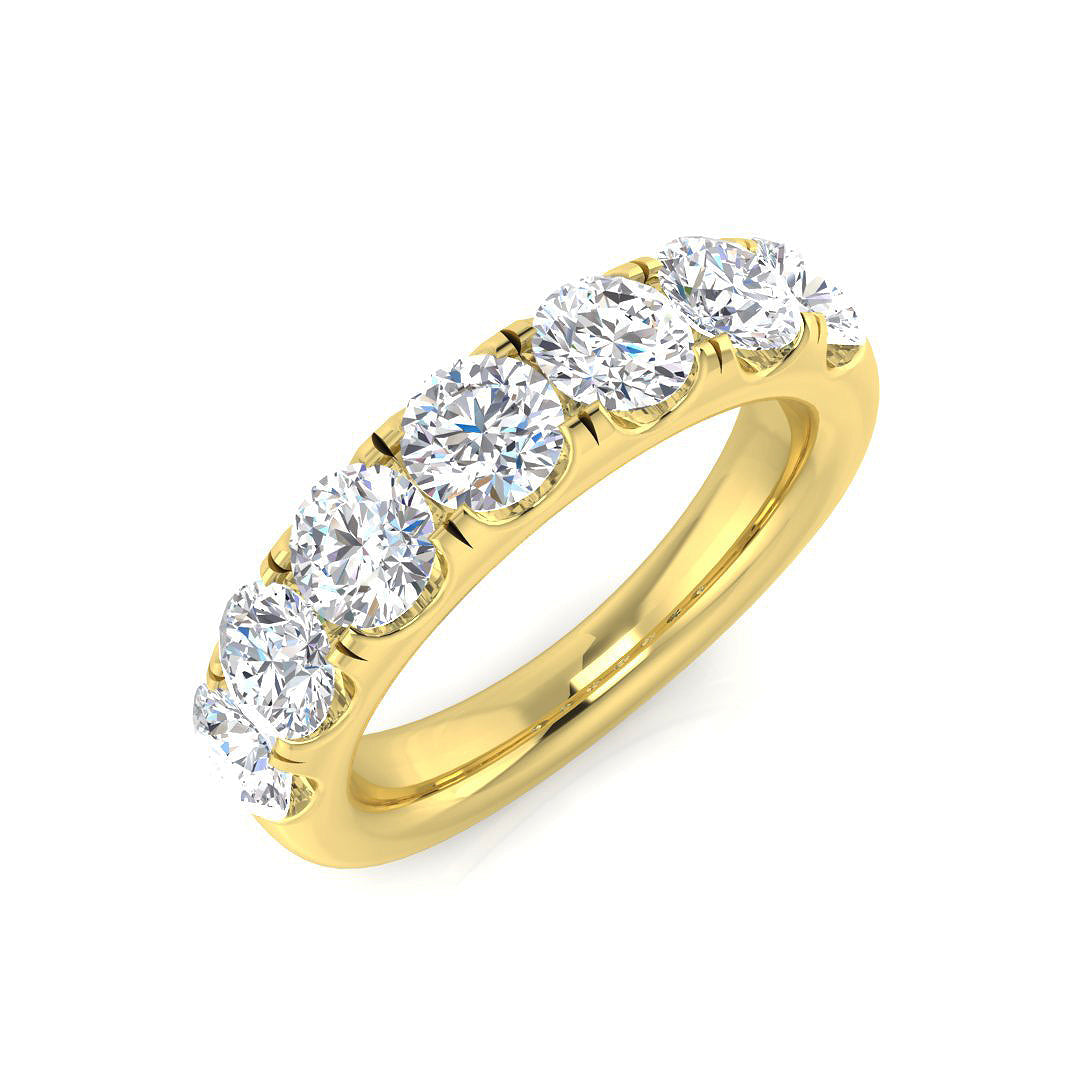Half Eternity Diamond Ring 0.14ct–2.18ct – SR4962 – 18k Yellow Gold