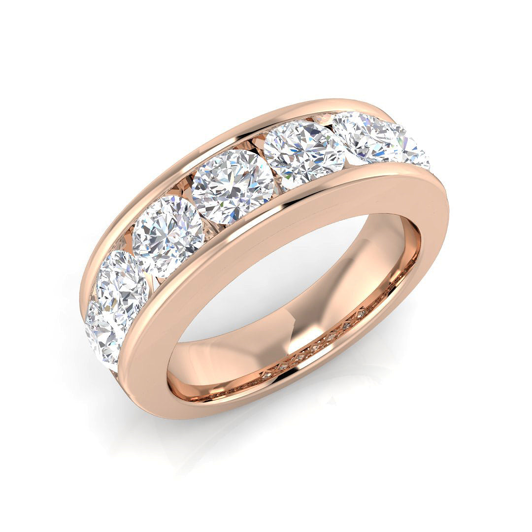 Half Eternity Diamond Ring 0.21ct–2.15ct – BJR0277 – 18k Rose Gold