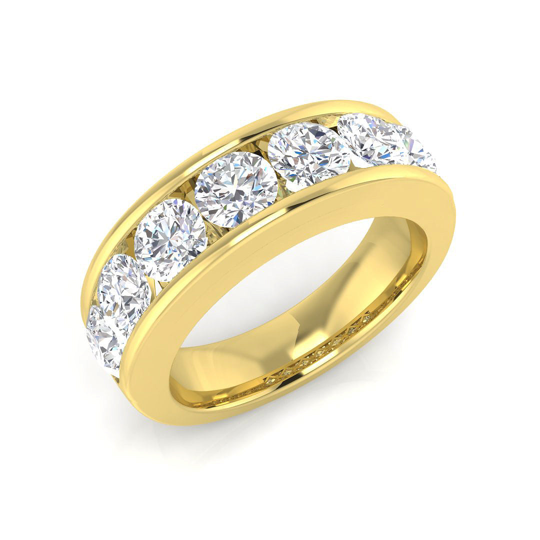 Half Eternity Diamond Ring 0.21ct–2.15ct – BJR0277 – 18k Yellow Gold