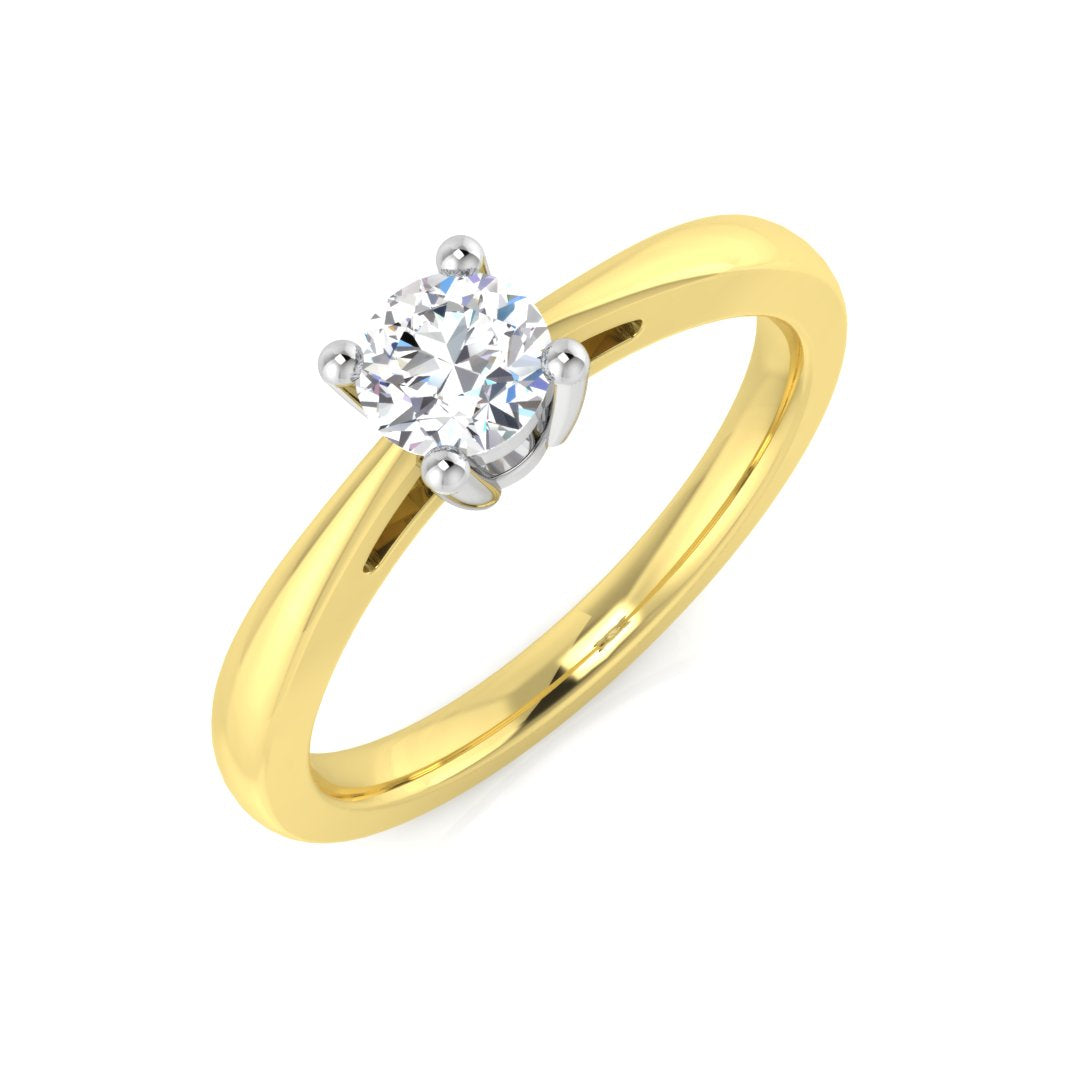 Engagement Diamond Ring 0.32ct–0.35ct – BJR0280 – 18k Yellow Gold