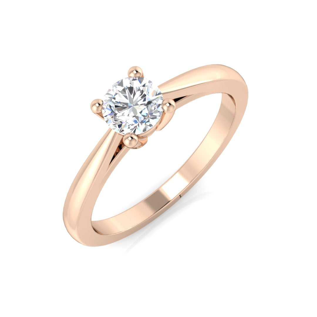Engagement Diamond Ring 0.4ct–0.42ct – BJR0281 – 18k Rose Gold