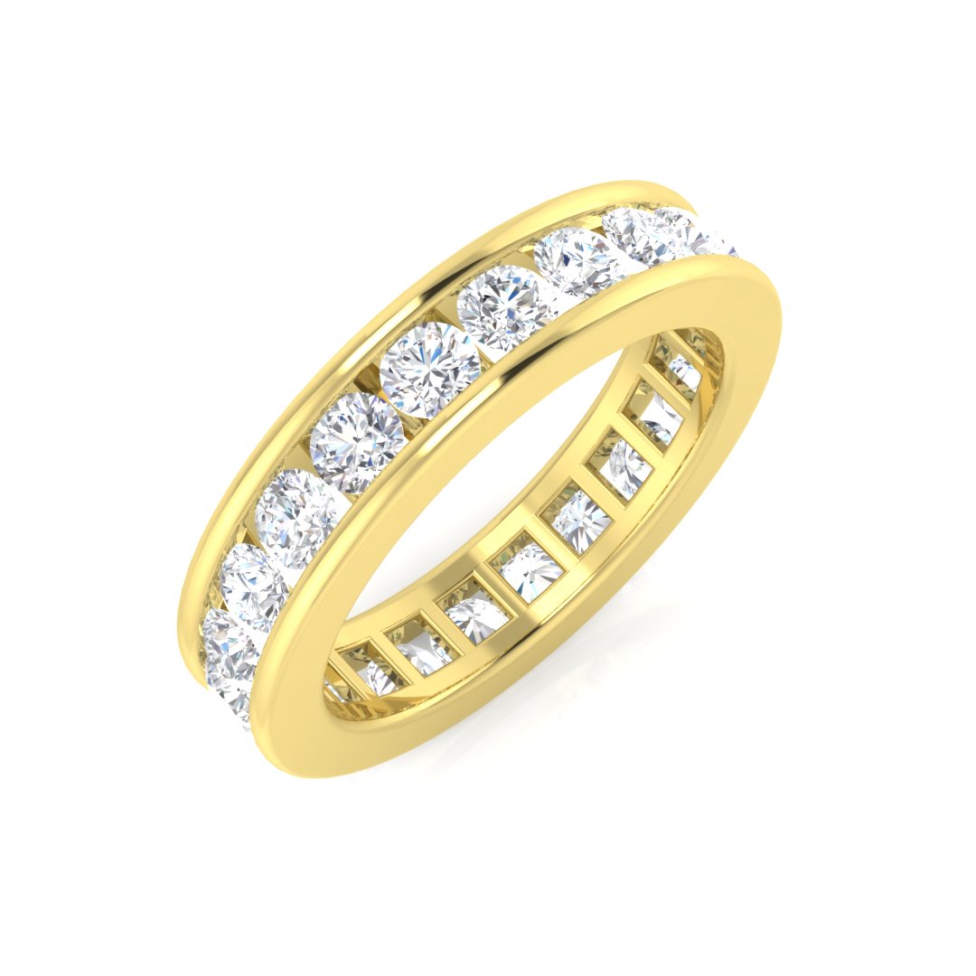 Full Eternity Diamond Ring 0.5ct–3.3ct – SL4304 – 18k Yellow Gold