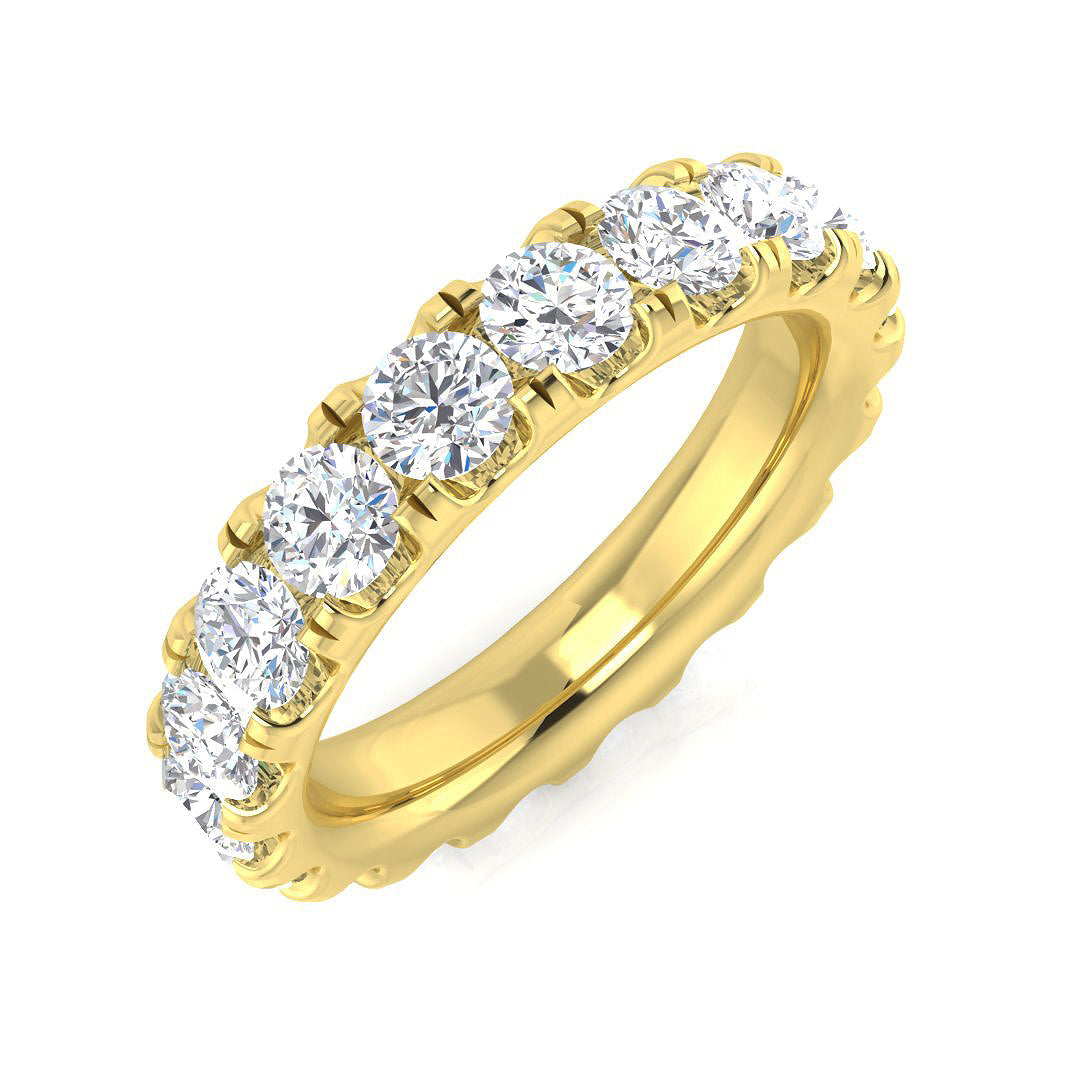 Full Eternity Diamond Ring 0.2ct–4.15ct – SR512 – 18k Yellow Gold