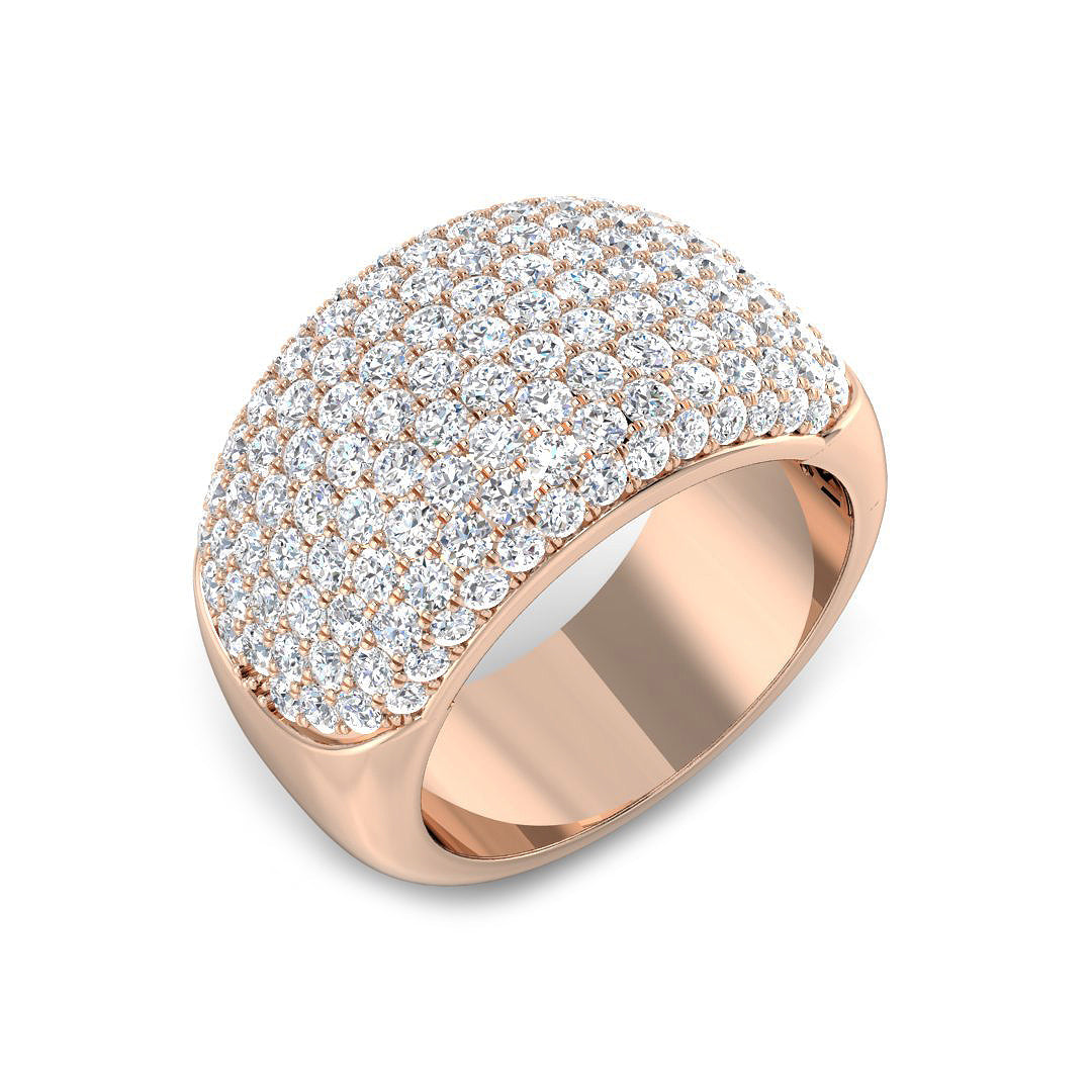 Pave Diamond Ring 0.99ct–2.42ct – SL5163 – 18k Rose Gold