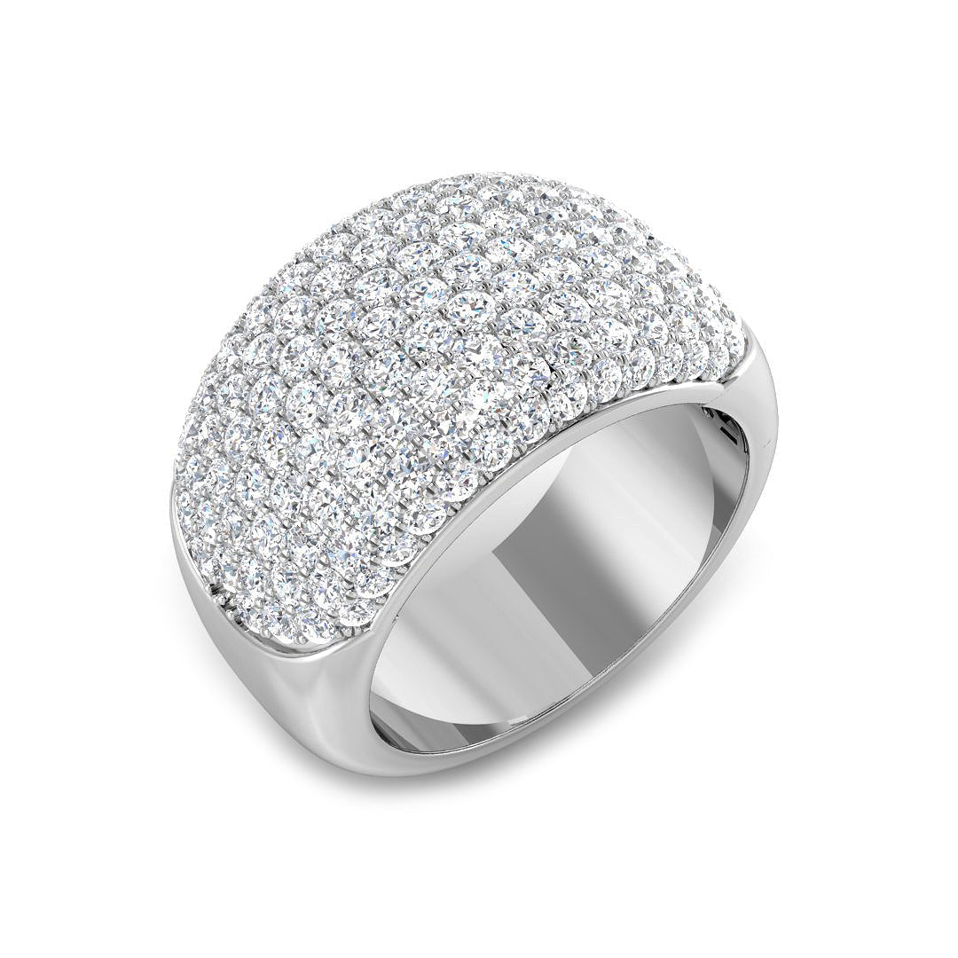 Pave Diamond Ring 0.99ct–2.42ct – SL5163 – 18k White Gold