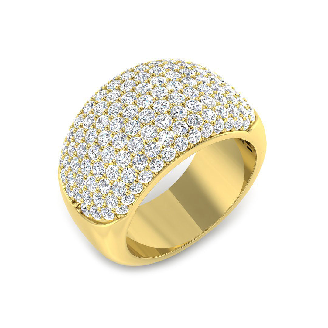 Pave Diamond Ring 0.99ct–2.42ct – SL5163 – 18k Yellow Gold