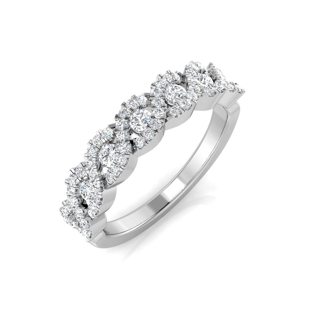 Fancy Diamond Ring 0.45ct–0.6ct – BJR0316 – 18k White Gold