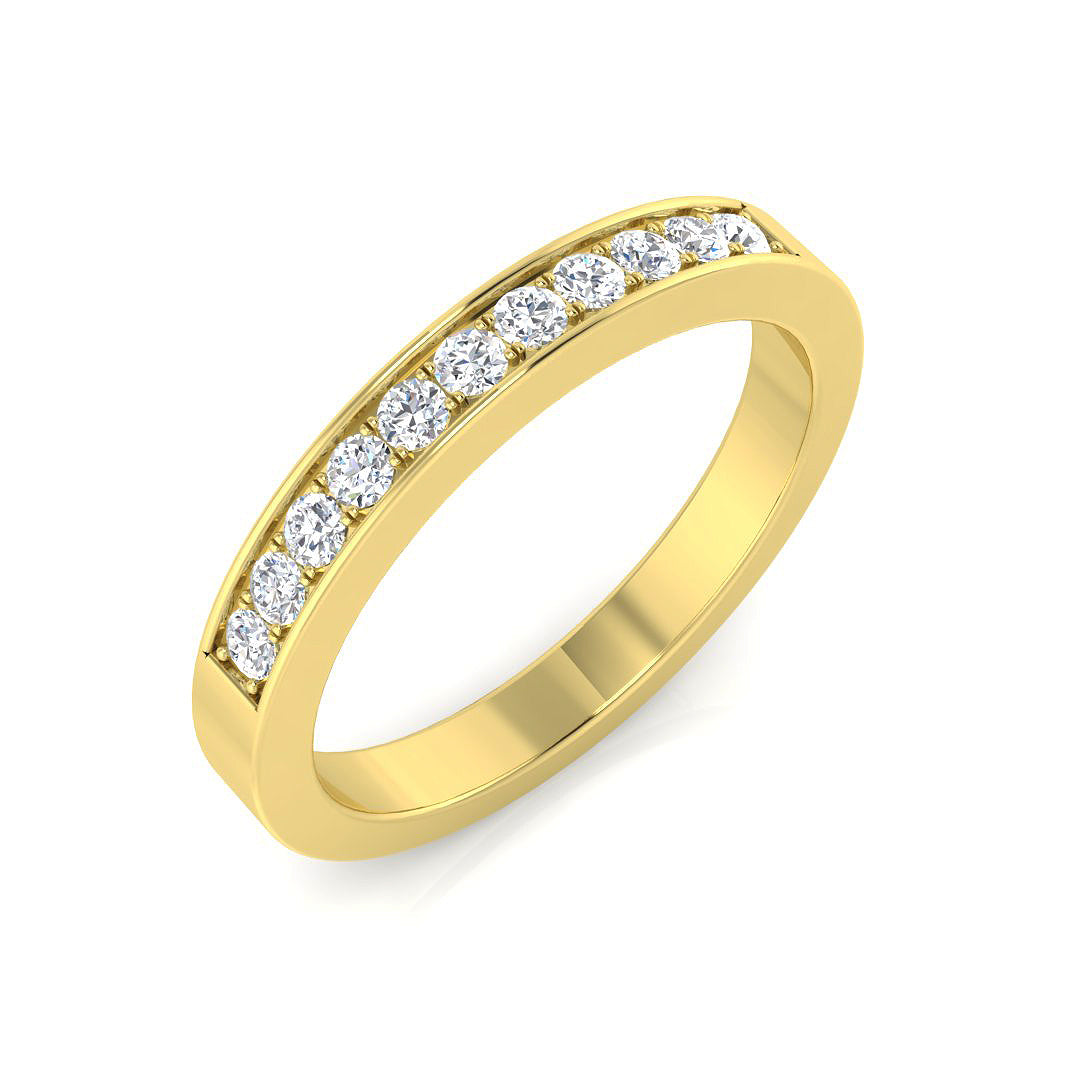 Half Eternity Diamond Ring 0.28ct – BJR0369 – 18k Yellow Gold