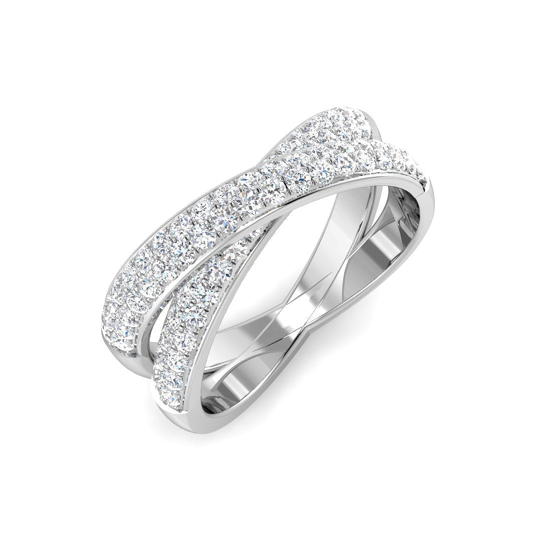 Pave Diamond Ring 0.98ct – BJR0370 – 18k White Gold
