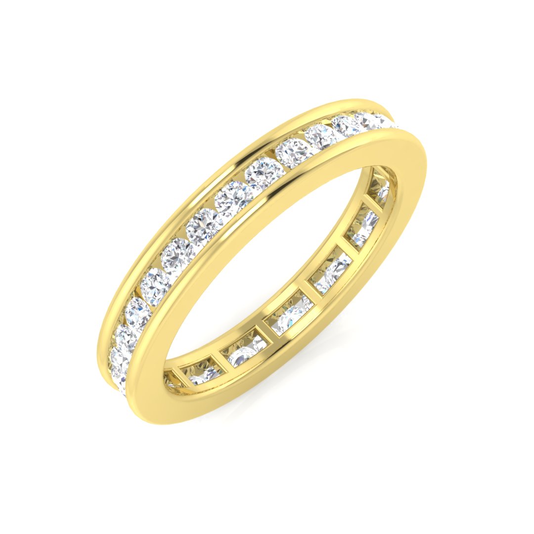 Full Eternity Diamond Ring 0.5ct–3.3ct – SL4304 – 18k Yellow Gold