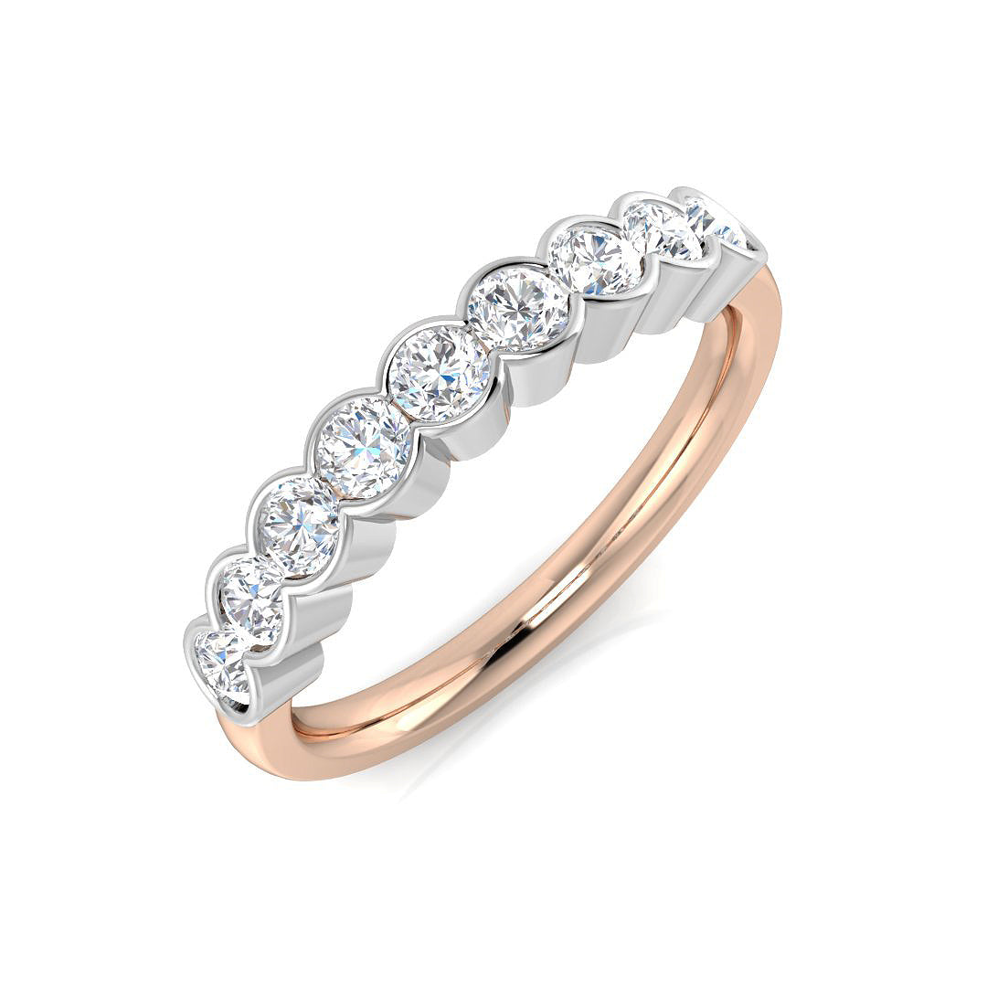 Half Eternity Diamond Ring 0.6ct–0.63ct – BJR0374 – 18k Rose Gold