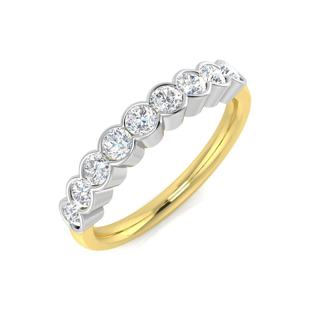 Half Eternity Diamond Ring 0.6ct–0.63ct – BJR0374 – 18k Yellow Gold