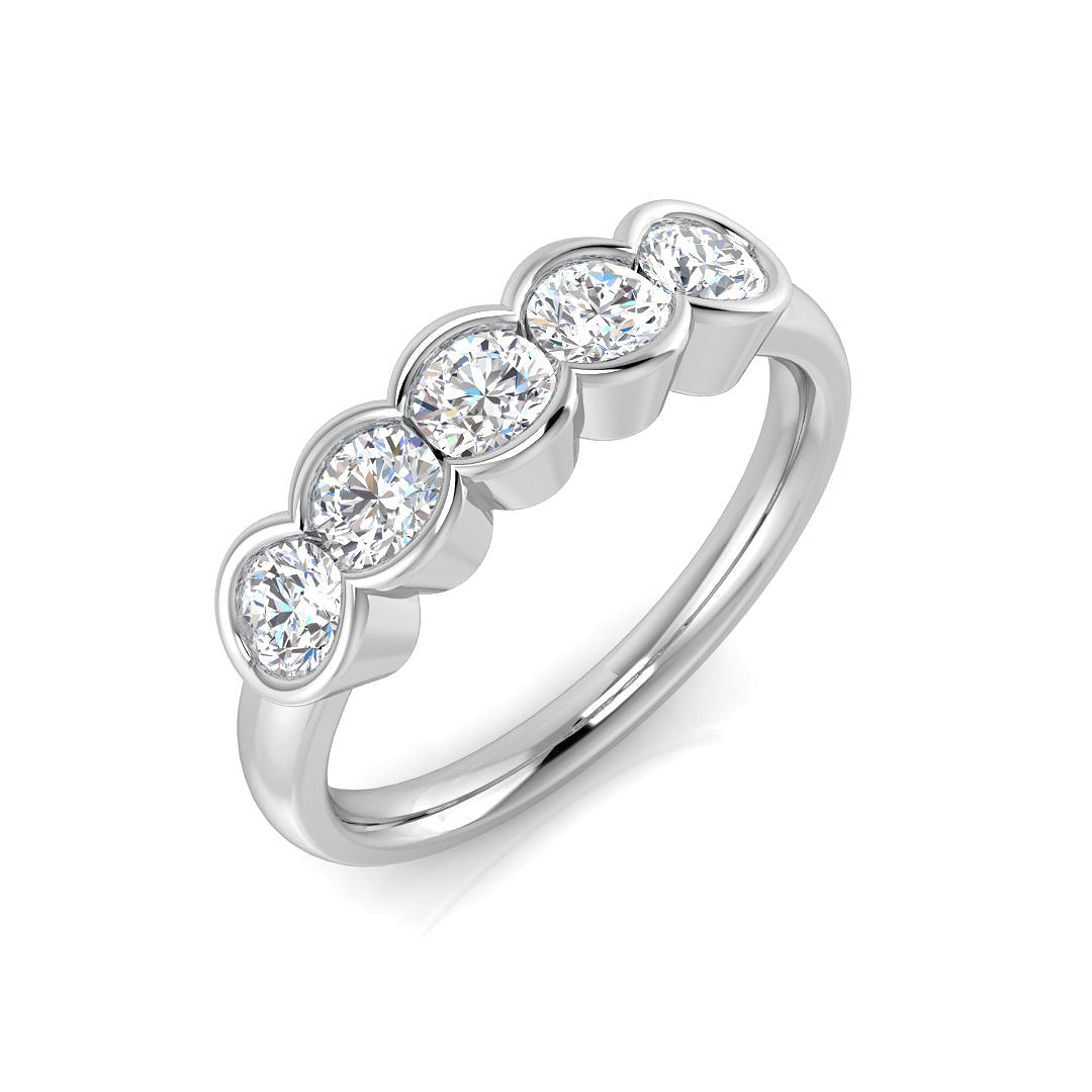 Five Stone Diamond Ring 0.2ct–1.26ct – SR1817 – 18k White Gold