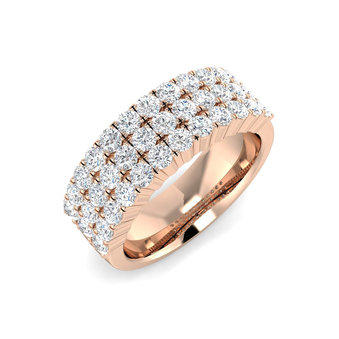 Half Eternity Diamond Ring 0.82ct–2.63ct – SR3031 – 18k Rose Gold