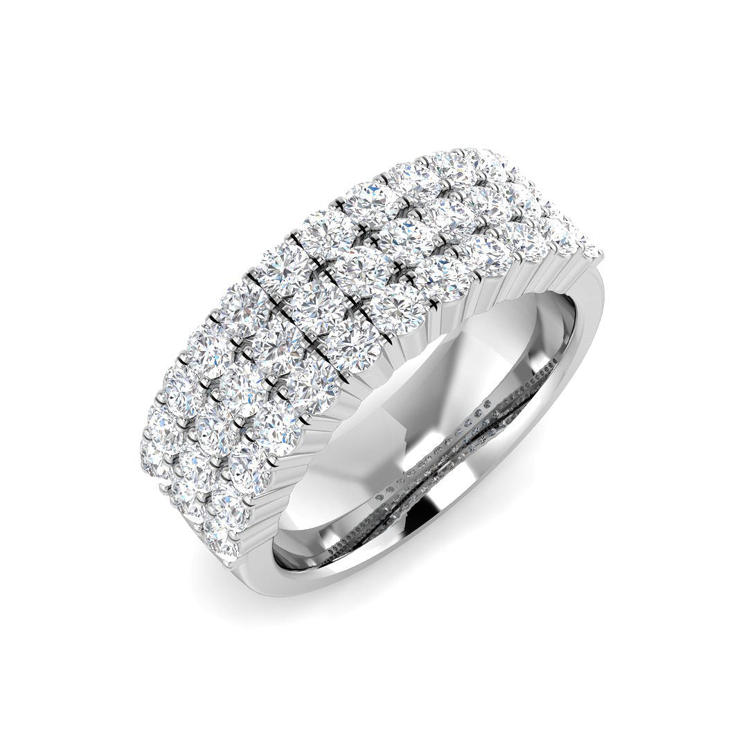 Half Eternity Diamond Ring 0.82ct–2.63ct – SR3031 – 18k White Gold