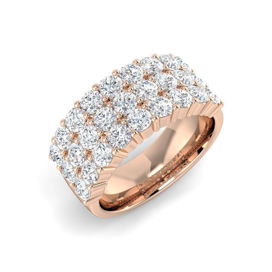Half Eternity Diamond Ring 0.82ct–2.63ct – SR3031 – 18k Rose Gold