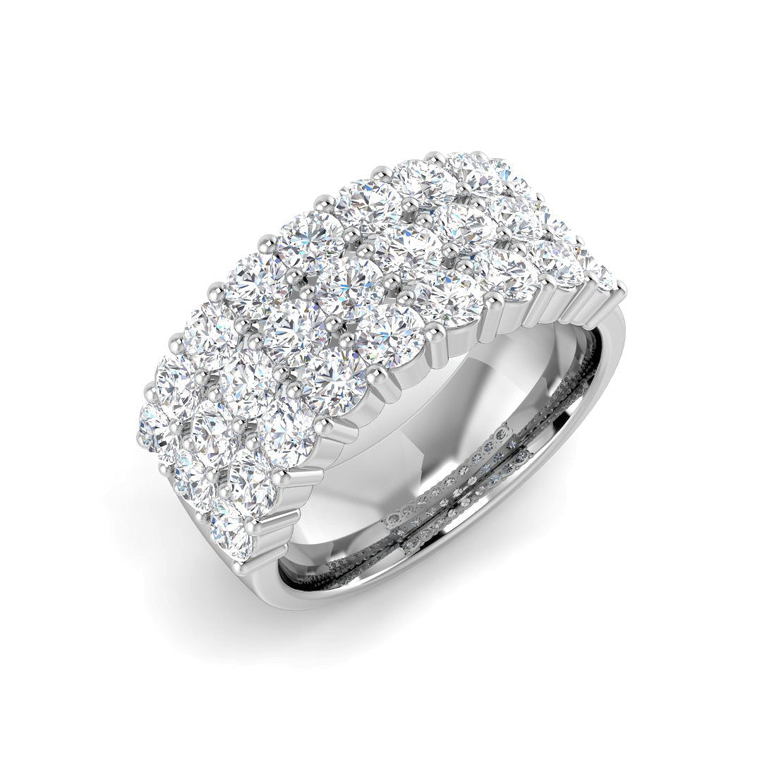 Half Eternity Diamond Ring 0.82ct–2.63ct – SR3031 – 18k White Gold