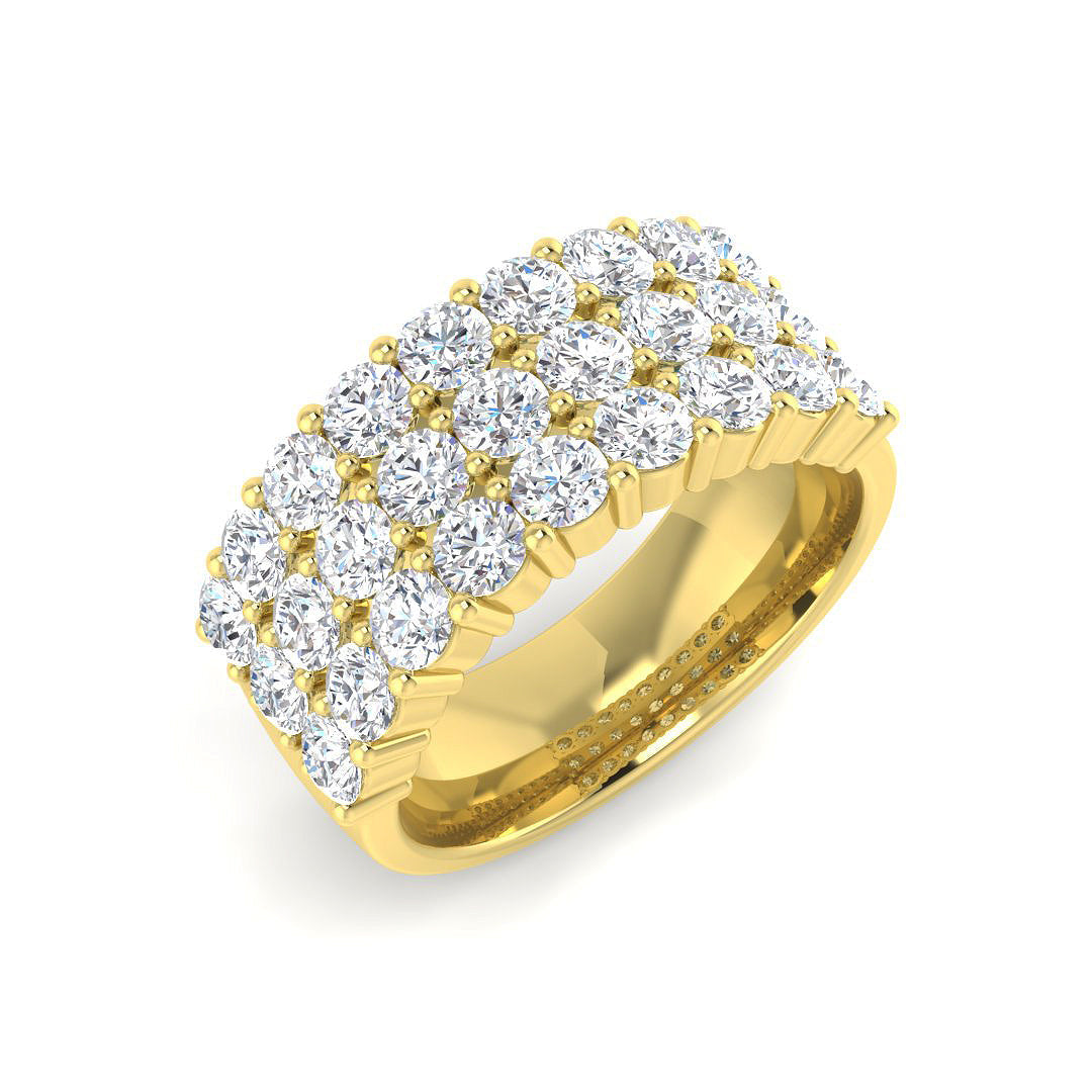 Half Eternity Diamond Ring 0.82ct–2.63ct – SR3031 – 18k Yellow Gold