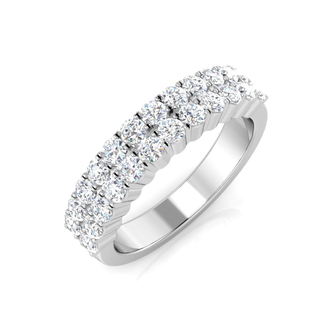 Half Eternity Diamond Ring 0.48ct–0.83ct – SL9503 – 18k White Gold