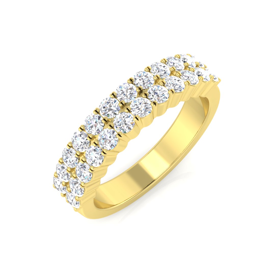 Half Eternity Diamond Ring 0.48ct–0.83ct – SL9503 – 18k Yellow Gold