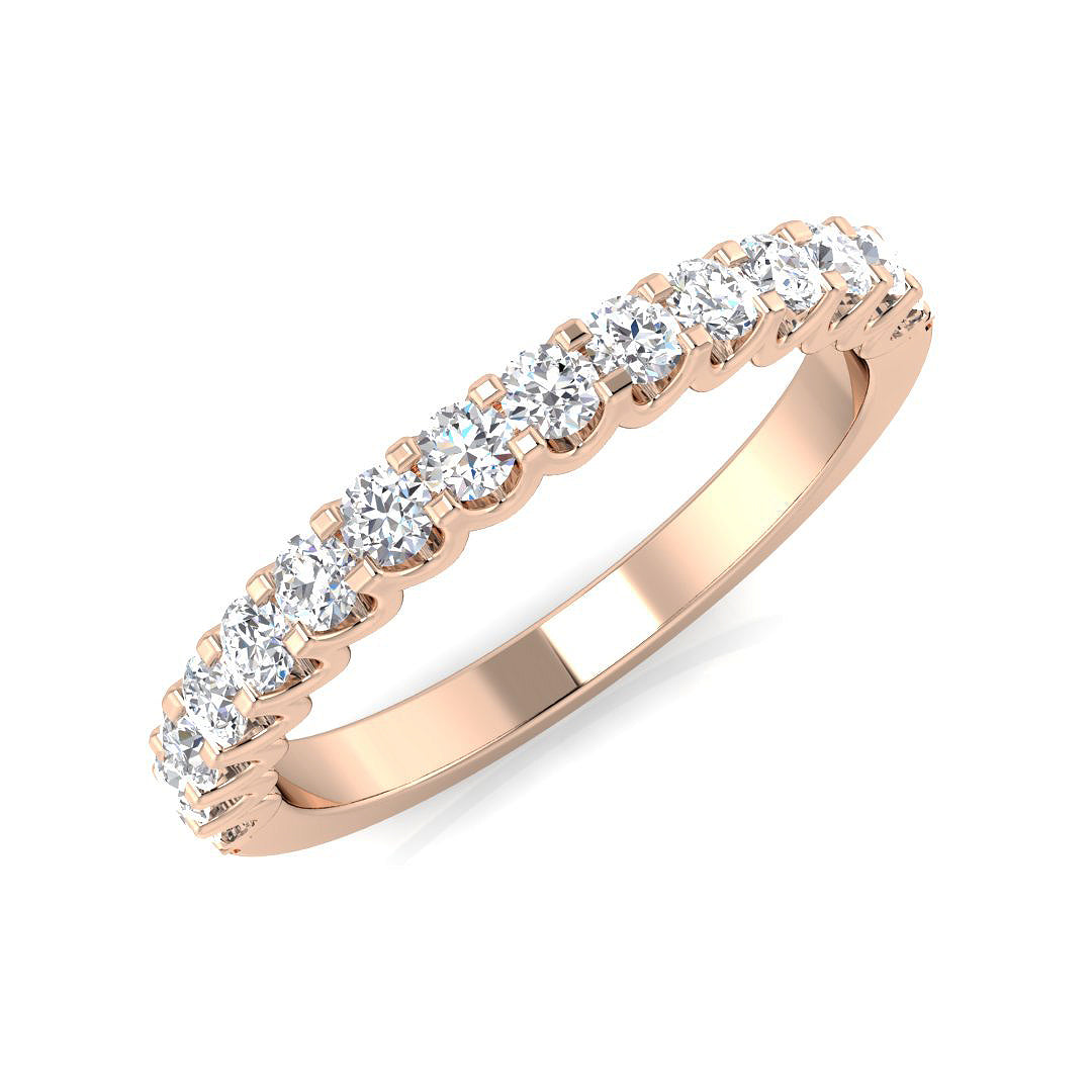 Half Eternity Diamond Ring 0.33ct–1.02ct – SR3728 – 18k Rose Gold
